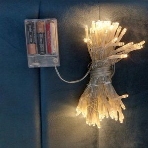 Merkury Cascading Curtain Led Lights DOUBLE A BATTERIES